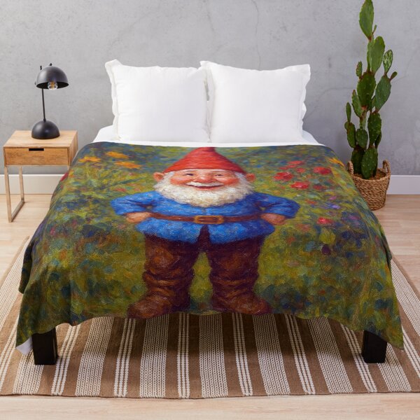 Item preview, Garden Gnome Painting – Whimsical Fantasy Garden Artwork designed and sold by GalleryKauffeld.