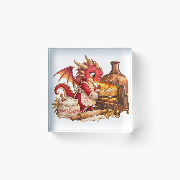 Item preview, Little Dragon Bakes Bread Wood Oven Baker Baking Fantasy designed and sold by LongIslandDesgn.
