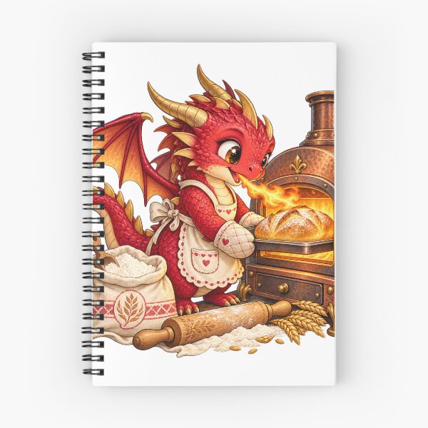 Item preview, Little Dragon Bakes Bread Wood Oven Baker Baking Fantasy designed and sold by LongIslandDesgn.