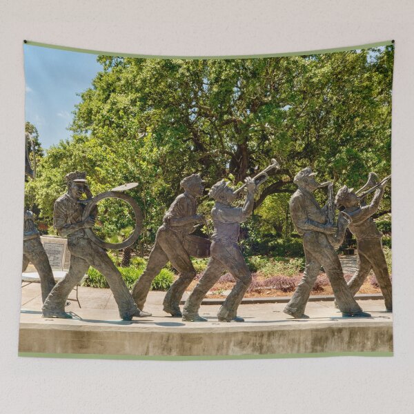 Item preview, Jazz, brass band statue at Louis Armstrong Park New Orleans, Louisiana, USA designed and sold by Photopat.
