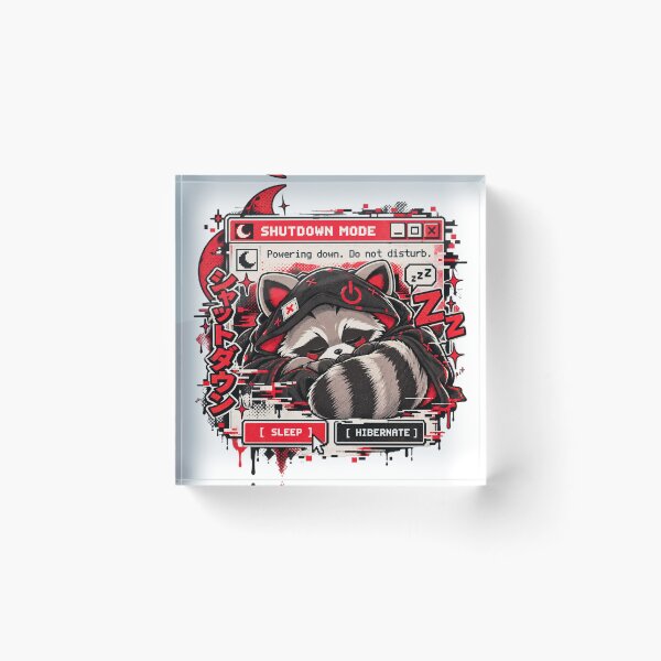 Item preview, Shutdown Mode - Sleepy Raccoon Glitch Manga designed and sold by Visual Dept..