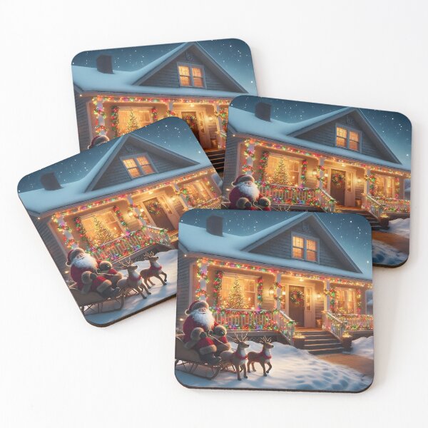 Item preview, Nostalgic Christmas House at Night designed and sold by Sybille-Yates.