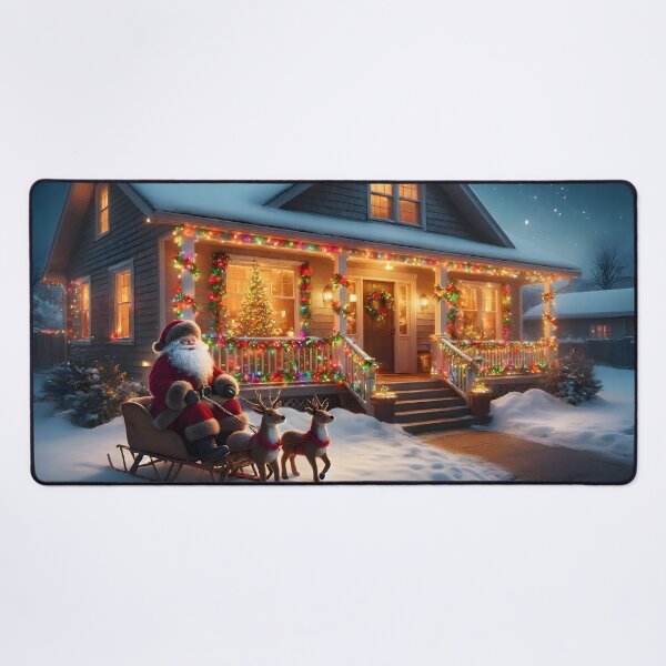 Item preview, Nostalgic Christmas House at Night designed and sold by Sybille-Yates.