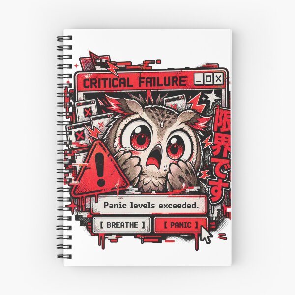 Item preview, Critical Failure - Panicked Owl Glitch Manga designed and sold by Visual Dept..