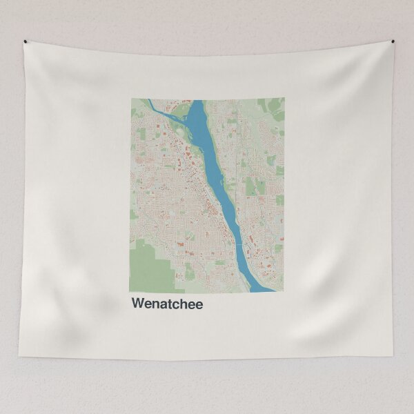 Item preview, Wenatchee Minimalistic Map Art designed and sold by MapsNerd.