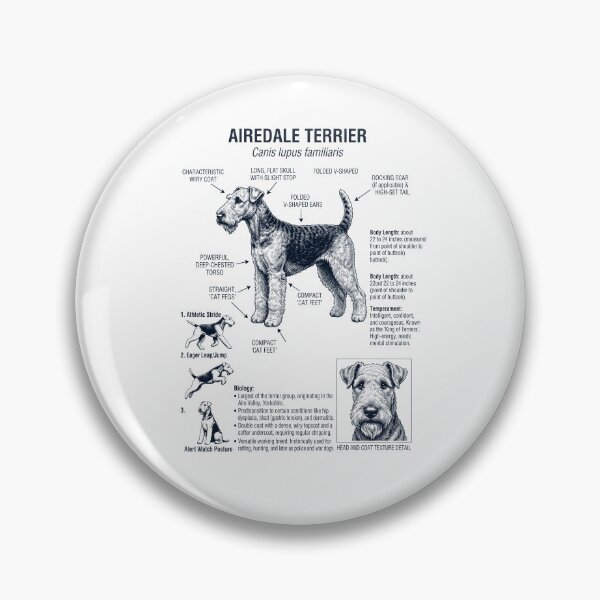 Item preview, Airedale Terrier Scientific Anatomy Biology Dog Lover designed and sold by dian-rody-crest.