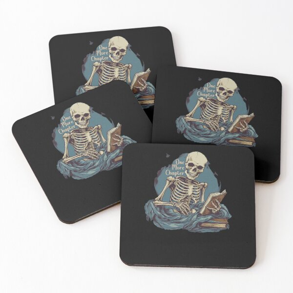 Item preview, Gothic Skeleton Bookworm Reading Hobby Art designed and sold by GerardCormier11.
