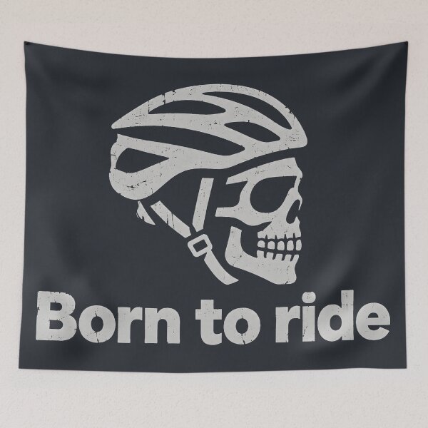 Item preview, Born To Ride Cyclist Skull  designed and sold by CreepyCornerArt.