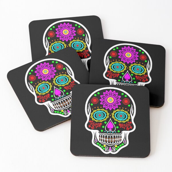 Item preview, Day of the Dead (Dia de Muertos) in Neon Rainbow designed and sold by Karate Octopus.