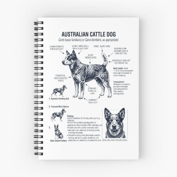 Item preview, Australian Cattle Dog Scientific Anatomy Biology Dog Lover designed and sold by dian-rody-crest.