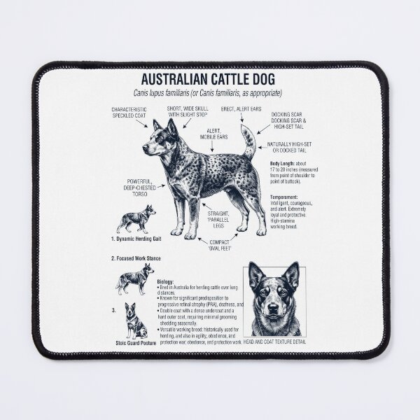 Item preview, Australian Cattle Dog Scientific Anatomy Biology Dog Lover designed and sold by dian-rody-crest.