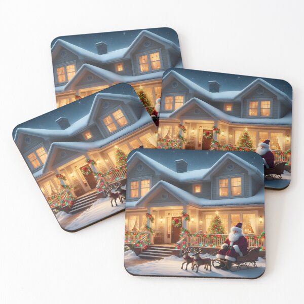 Item preview, Nostalgic Christmas House at Night designed and sold by Sybille-Yates.
