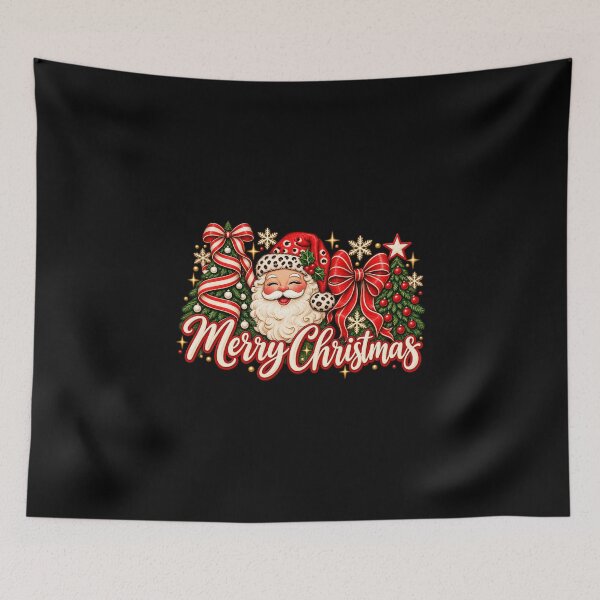 Item preview,  Merry Christmas Varsity with Santa Hat  designed and sold by LorenaVirex.