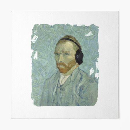 Vincent van Gogh wears headphones