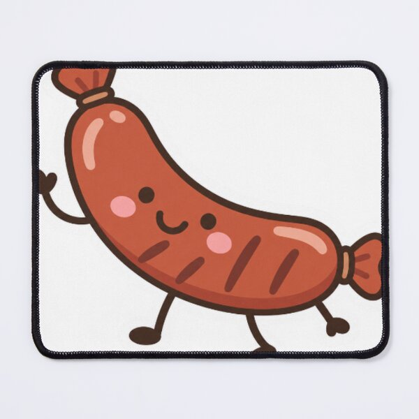 Item preview, Happy Sausage Cartoon Print designed and sold by LongIslandDesgn.