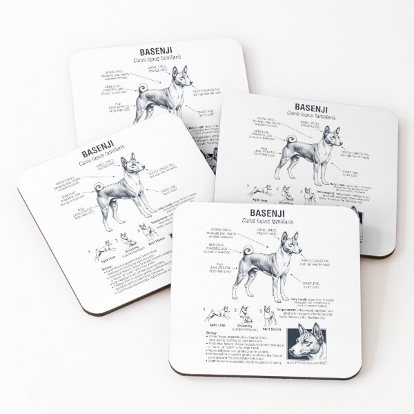 Item preview, Basenji Scientific Anatomy Biology Dog Lover designed and sold by dian-rody-crest.
