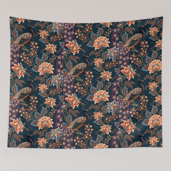 Item preview, Indonesian Batik Peacock and Flower Illustration Socks, Bags, and Blanket  designed and sold by sunset-capturer.