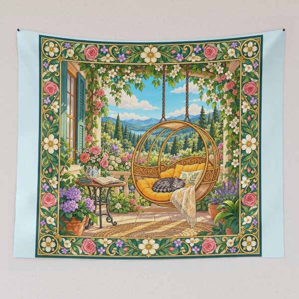 Item preview, Enchanted Garden Swing Floral With Swing And Border designed and sold by Fun In The Sun .