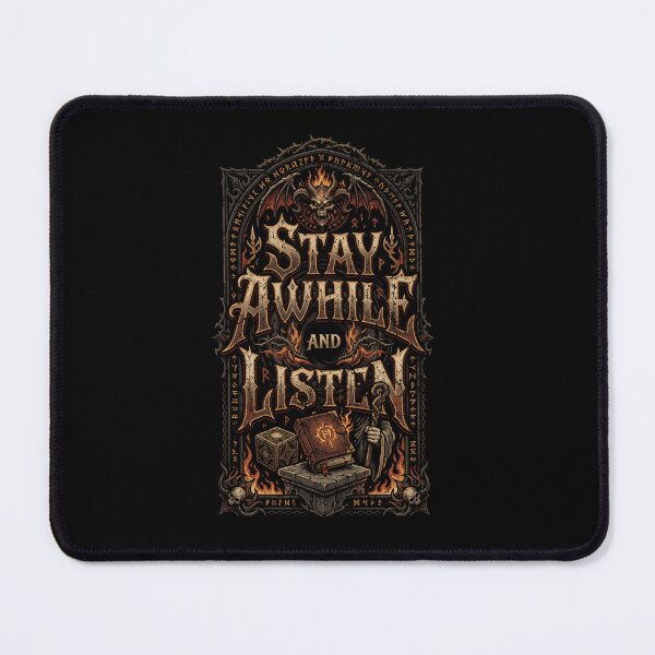 Item preview, Diablo Stay Awhile and Listen Classic designed and sold by LynnGablestore.