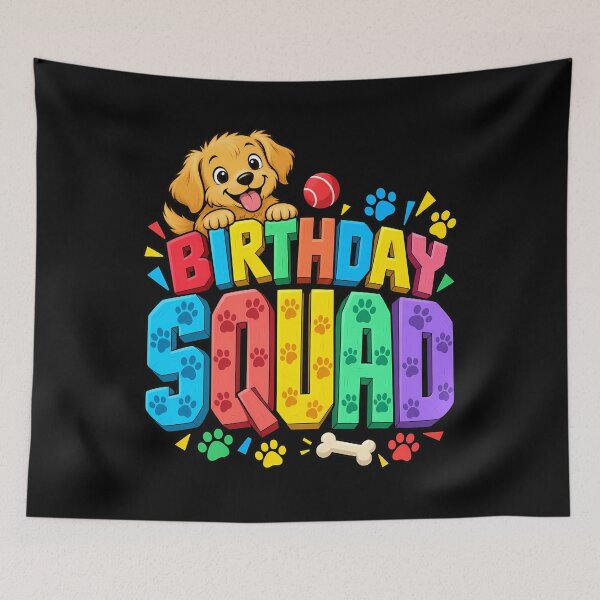 Aperçu de l'œuvre Birthday Squad Puppy Dog Owner Pet Owner créée et vendue par ShirTomDesigns.