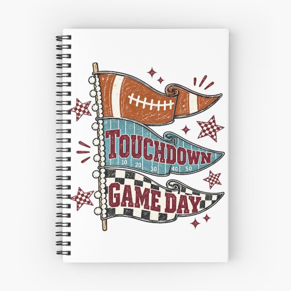Item preview, Touchdown Game Day Vintage Football Pennant Graphic designed and sold by CozyCubs-Art.