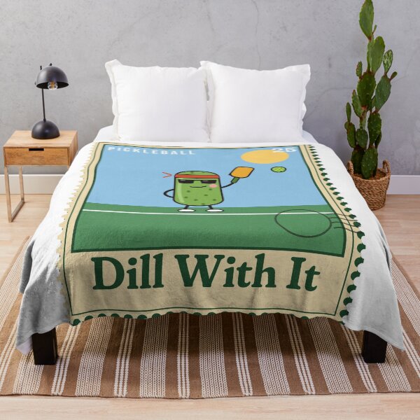 Artikelvorschau, Dill With It Funny Pickle Pickleball Stamp entworfen und verkauft von somebasic.