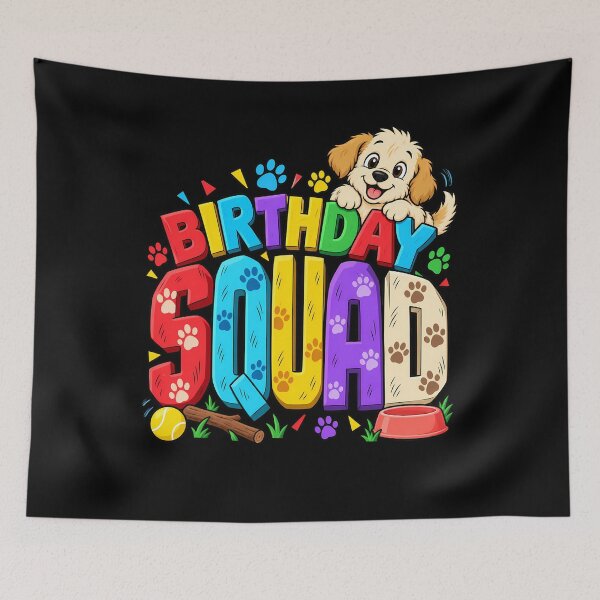 Aperçu de l'œuvre Birthday Squad Love Puppy Dog Birthday Kid créée et vendue par ShirTomDesigns.