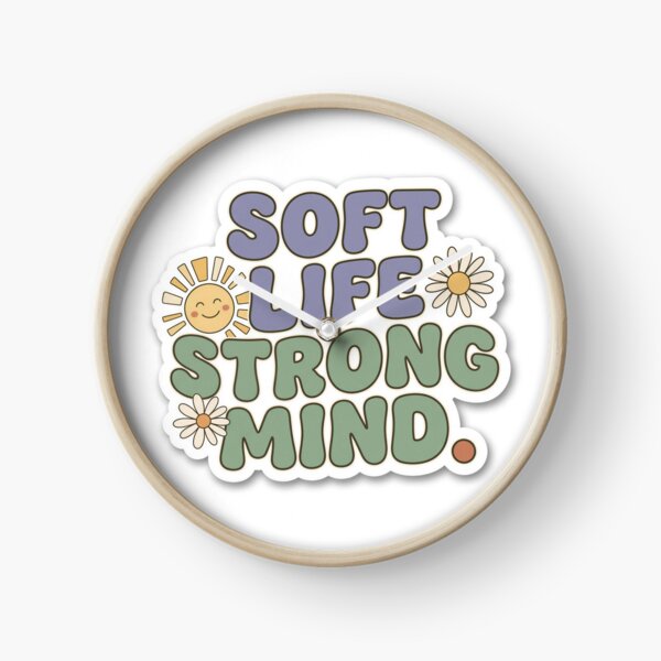 Item preview, Soft Life Strong Mind Positive Affirmation Sticker designed and sold by SnazzifyDigital.