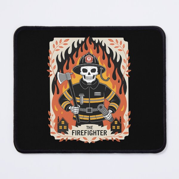 Item preview, Skeleton Firefighter With Axe And Flames Design designed and sold by SoyLamderma.