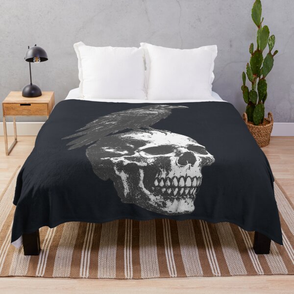 Item preview, Raven Skull designed and sold by CreepyCornerArt.
