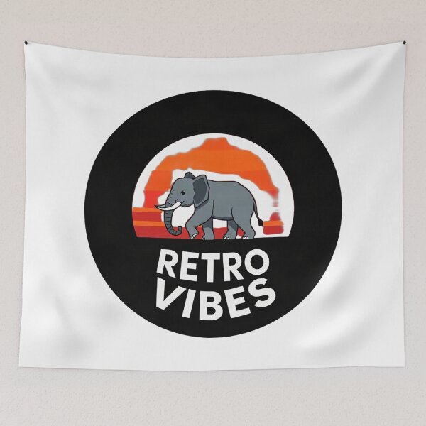 Item preview, Neon Synthwave Elephant Sunset Vibes designed and sold by Arc2020.