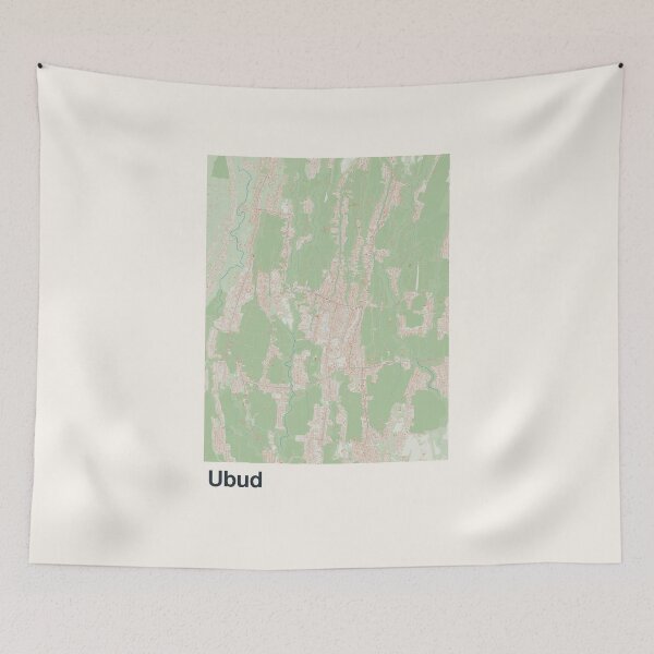 Item preview, Ubud Minimalistic Map Art designed and sold by MapsNerd.