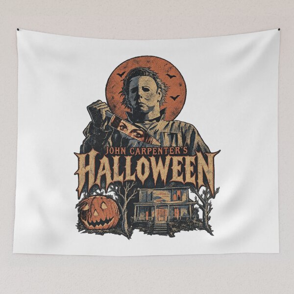 Item preview, John Carpenter's Halloween Michael Myers Vintage Bootleg Graphic designed and sold by CozyCubs-Art.