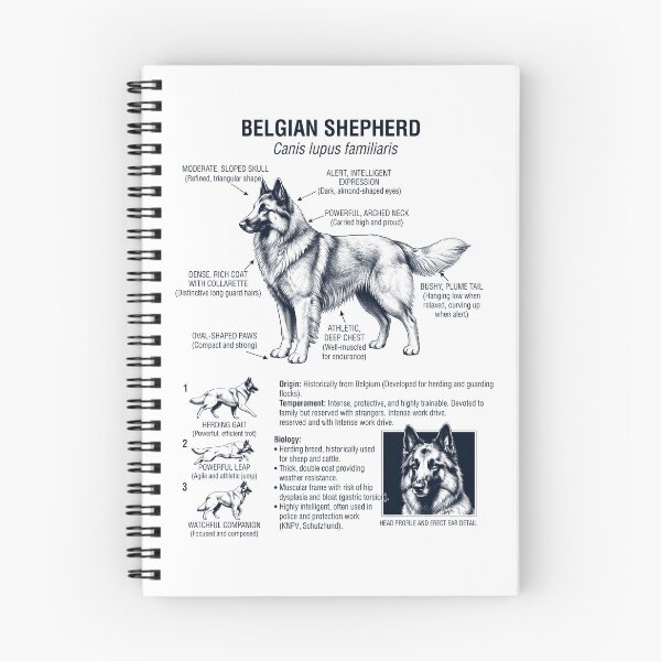 Item preview, Belgian Shepherd Scientific Anatomy Biology Dog Lover designed and sold by dian-rody-crest.