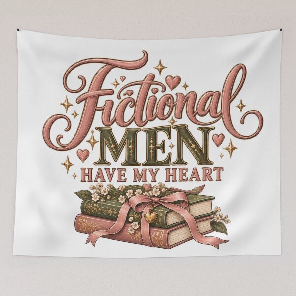 Artikelvorschau, Fictional Men Have My Heart – Bookish Romance Design entworfen und verkauft von BerlyArts.