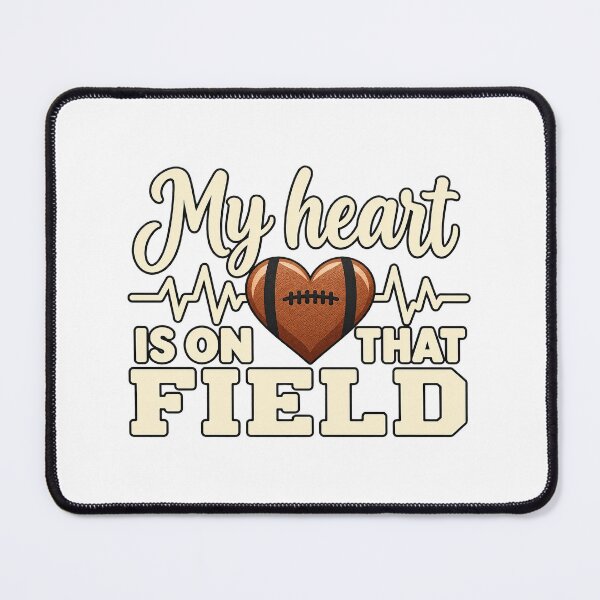 Item preview, My Heart Is On That Field Football Heart EKG Graphic designed and sold by CozyCubs-Art.