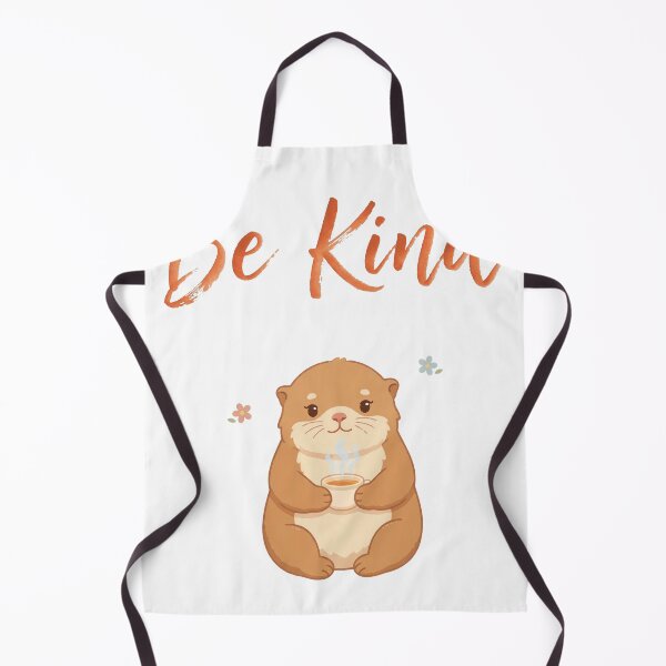 Item preview, Be Kind Cute Otter with Teacup Hand Lettered designed and sold by FreshmanJ.