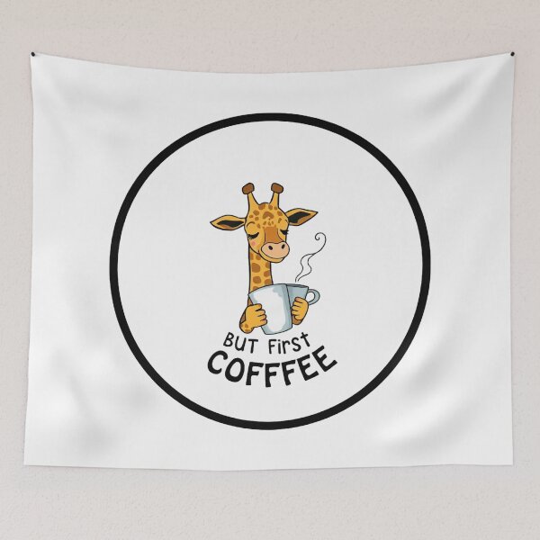 Item preview, Giraffe Drinking Morning Coffee designed and sold by Arc2020.