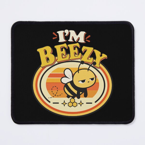 Item preview, I'm Beezy Dead Pan Bee Retro Badge designed and sold by NATHA PALETTE.