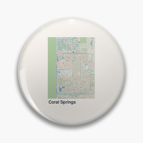 Artikelvorschau, Minimalistische Kartenkunst von Coral Springs entworfen und verkauft von MapsNerd.