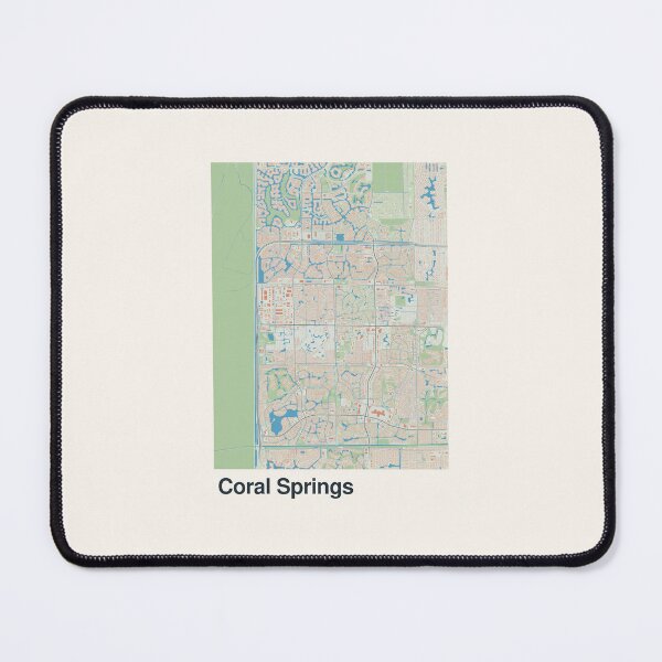 Artikelvorschau, Minimalistische Kartenkunst von Coral Springs entworfen und verkauft von MapsNerd.