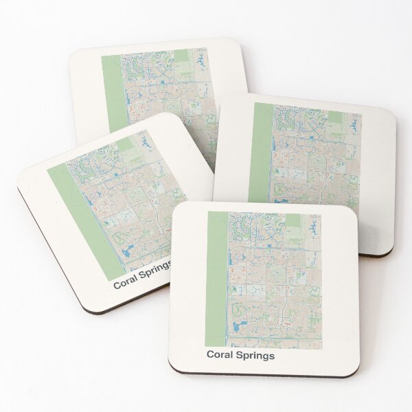 Item preview, Coral Springs Minimalistic Map Art designed and sold by MapsNerd.