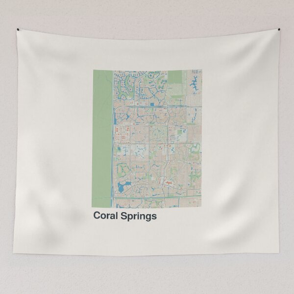Item preview, Coral Springs Minimalistic Map Art designed and sold by MapsNerd.