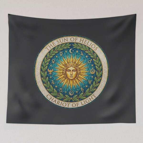 Item preview, Helios the Sun God: Classical Roman Mosaic Art designed and sold by codex antique.