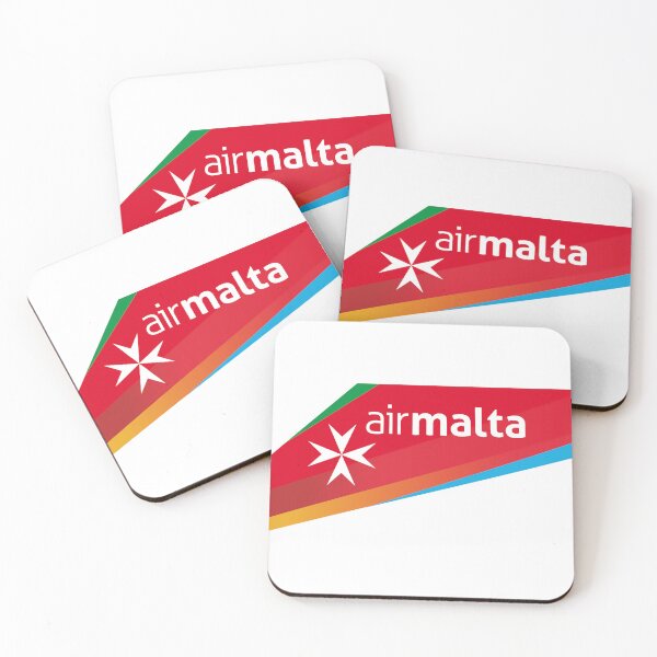 Item preview, Air Malta Airline Logo with White Maltese Cross on Red Banner designed and sold by John  D Gonzalez.