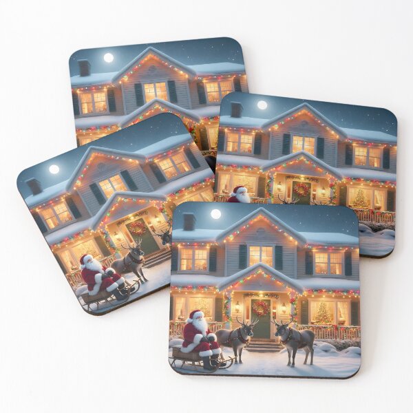 Item preview, Nostalgic Christmas House at Night designed and sold by Sybille-Yates.