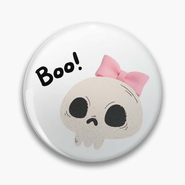 Item preview, Cute Skeleton with Pink Bow – Boo! Halloween Skeleton designed and sold by Kikruw.
