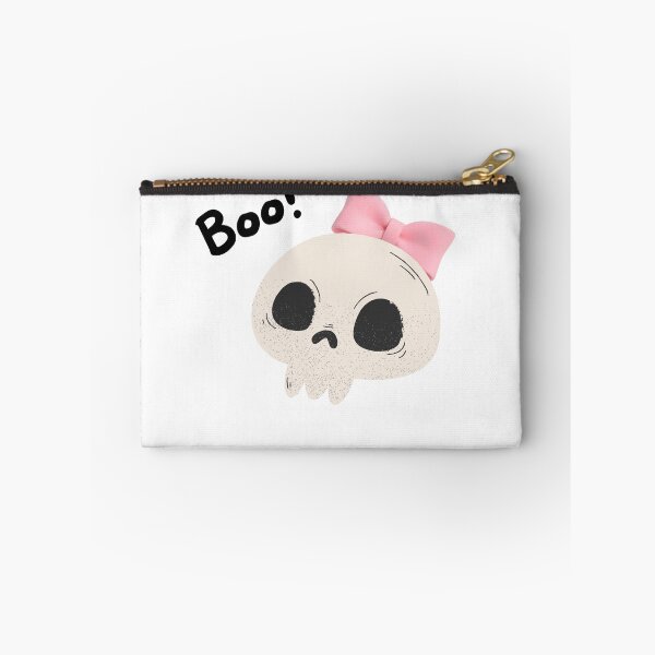 Item preview, Cute Skeleton with Pink Bow – Boo! Halloween Skeleton designed and sold by Kikruw.