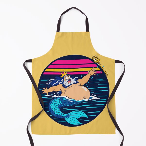 Item preview, Poseidon Lost His Trident Retro Synthwave Funny Merman Design designed and sold by KungPowUnicorn.