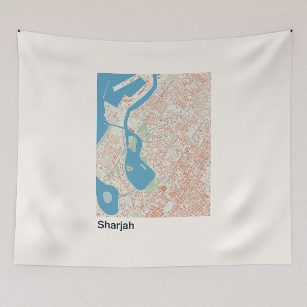 Item preview, Sharjah Minimalistic Map Art designed and sold by MapsNerd.